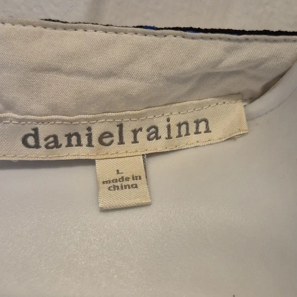 Daniel Rainn Cream Embroidered Tunic Blouse size L - Picture 6 of 7